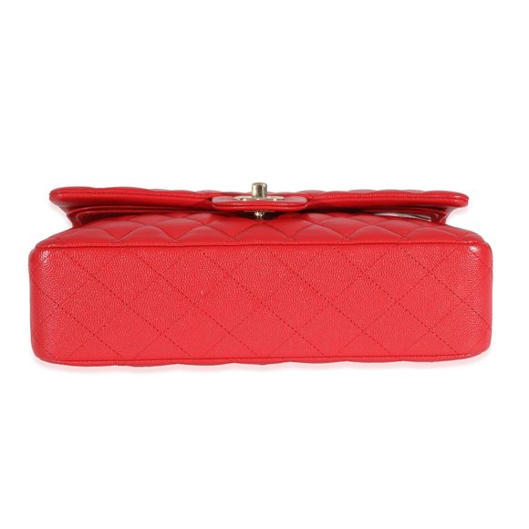 Chanel 21S Red Caviar Medium Classic Double Flap - Picture 5 of 8
